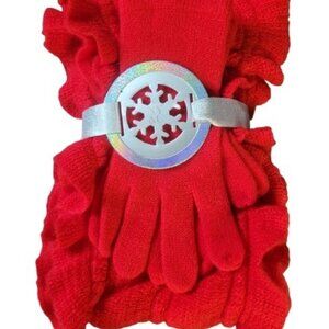NY & CO Scarf and Gloves Set One Size Red NWT